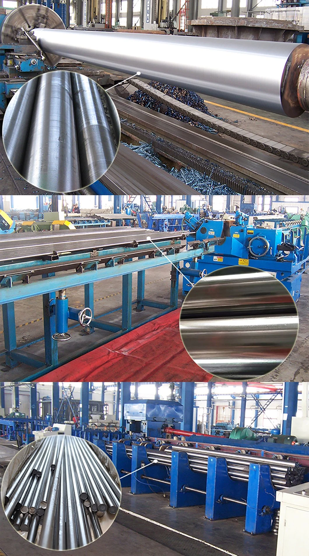 304 316 barra redonda de aço inoxidável de processamento de aço inoxidável feita sob encomenda de 316L 316ti